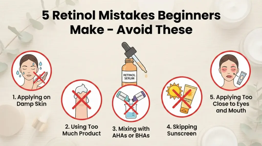 5 common retinol mistakes beginners make image